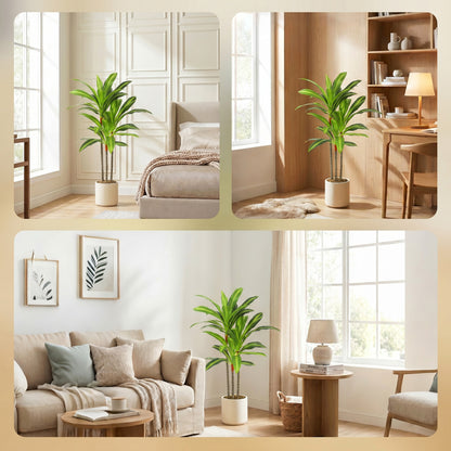 HOMCOM 90cm Lifelike Fake Tree, Artificial Dracaena Tree with Bendable Trunks, Green