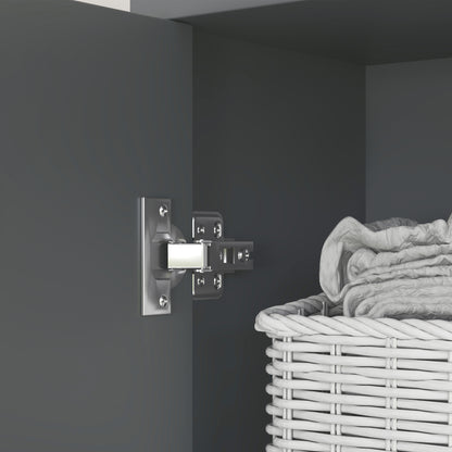 HOMCOM Tall Bathroom Storage Cabinet with MDF Triamine Board and Waterproof Sticker - Matte Grey