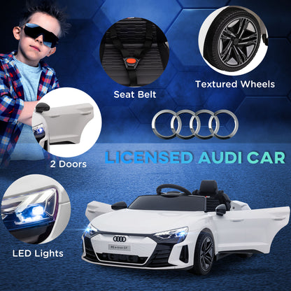 HOMCOM Audi Licensed 12V Kids Electric Ride-On, with Remote Control, Suspension System, Lights, Music, Motor - White--ChewyGames-ChewyGames