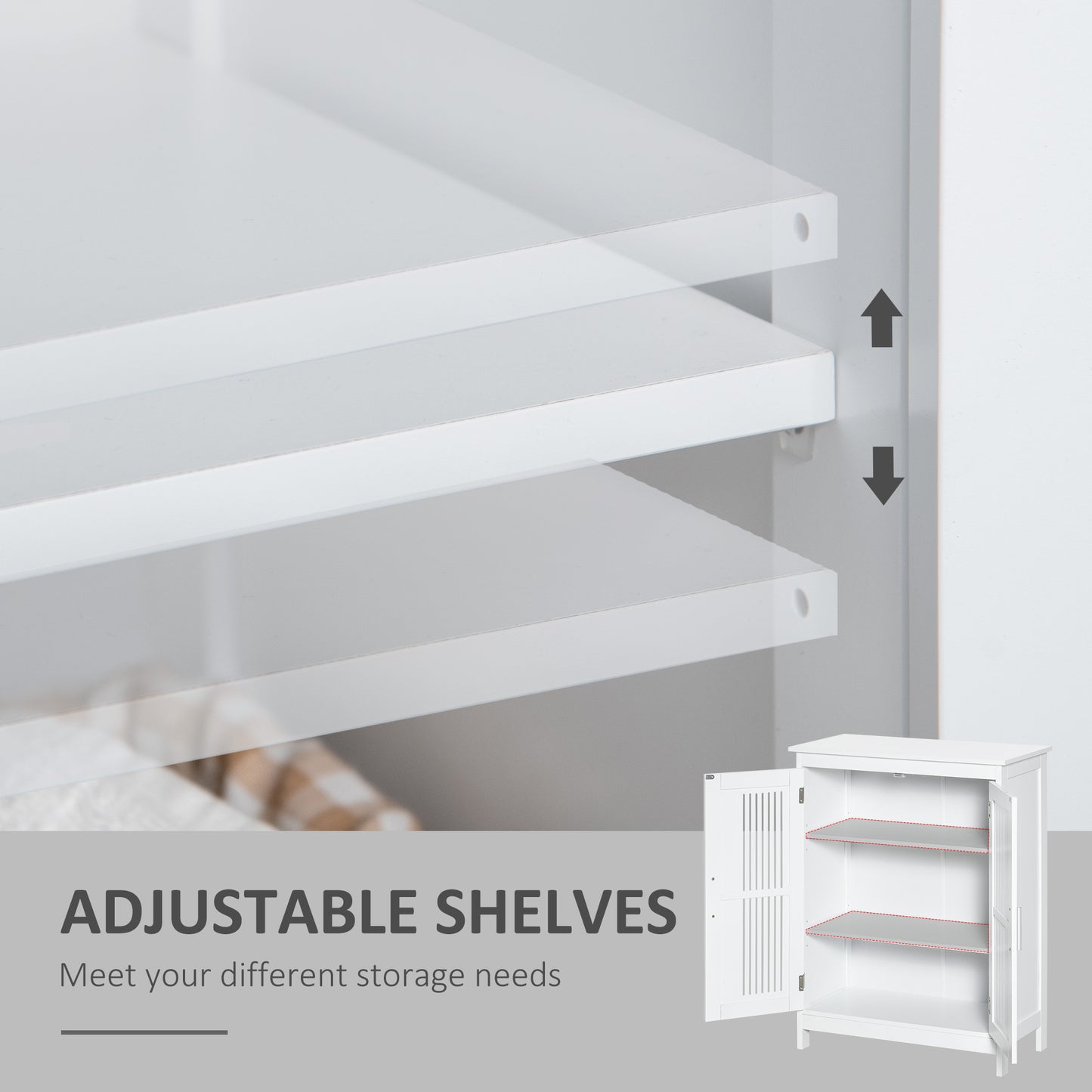 kleankin Modern Bathroom Floor Cabinet - White--ChewyGames-ChewyGames