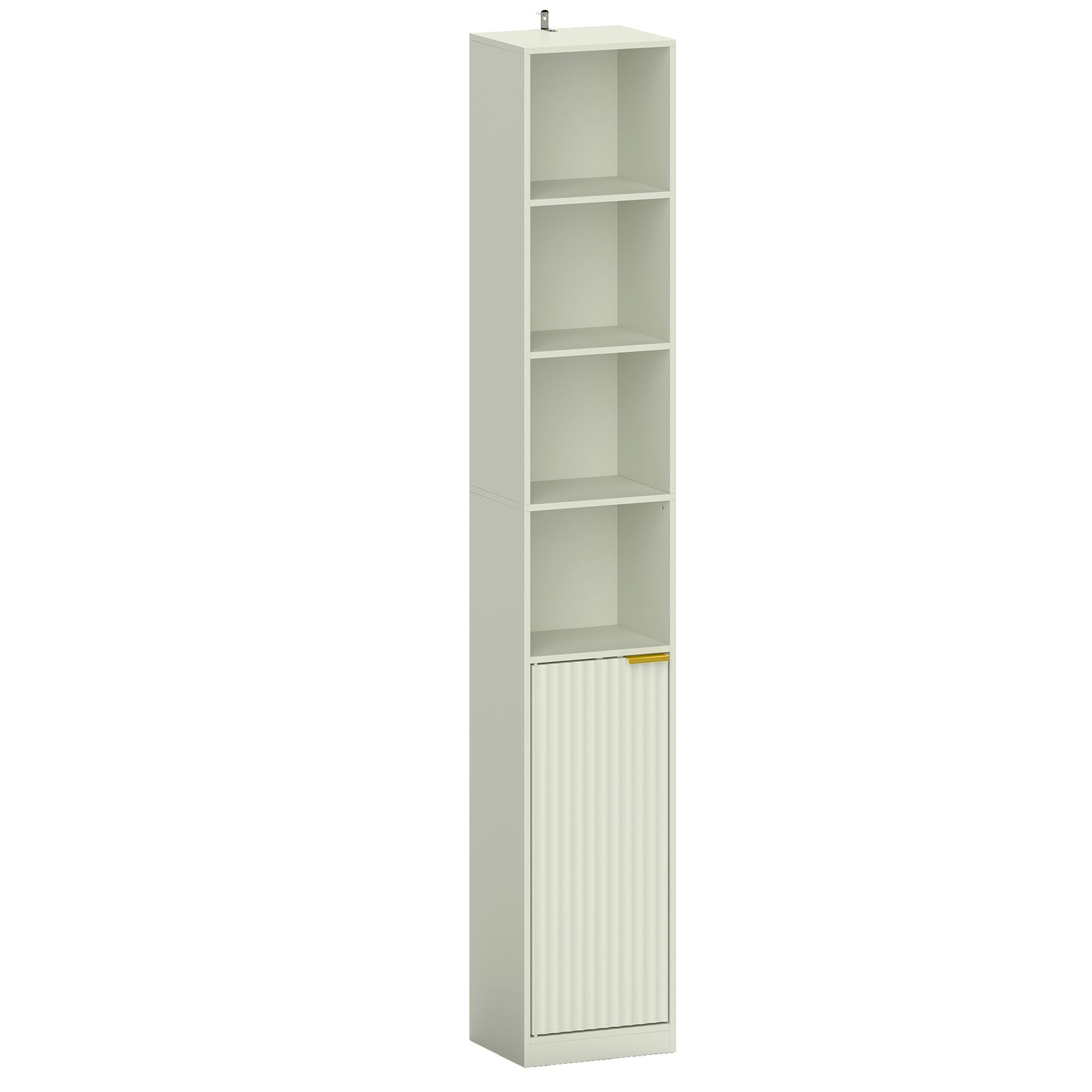 HOMCOM Bookcase Adjustable Shelf Bookshelf Anti-Tip Hardware 6-Tier Storage Cabinet Light Green
