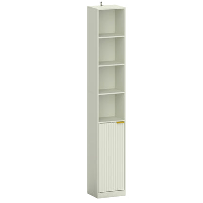 HOMCOM Bookcase Adjustable Shelf Bookshelf Anti-Tip Hardware 6-Tier Storage Cabinet Light Green