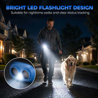 PawHut Anti Barking Device for Dogs, Ultrasonic Stop Dog Barking Device with 5 Modes & Vibration, LED Flashlight