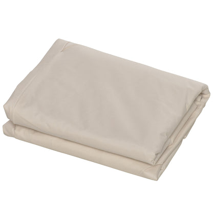 Outsunny 600D Oxford Cloth Garden Furniture Cover Waterproof, 3 Seater Sofa Protector for Patio, Outdoor, Beige, 218 x 111 x 63-101 cm