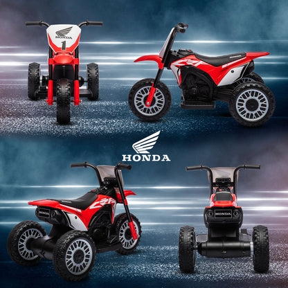 HOMCOM 6V Kids Motorbike, Three-Wheel Kids Electric Motorbike with Horn, Startup Sound for Ages 18-36 Months - Red