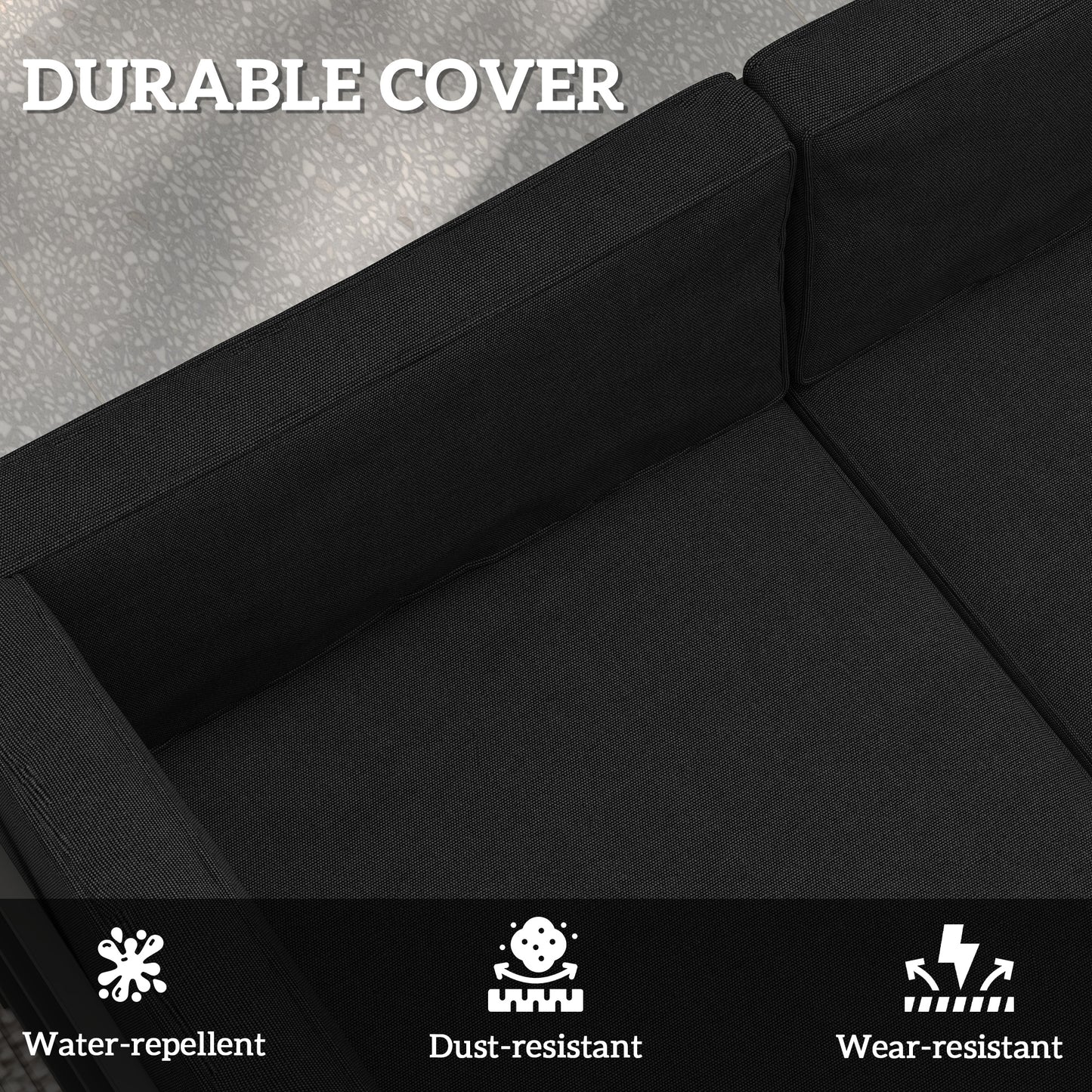 Outsunny 14-piece Dining Set Cushions - Black