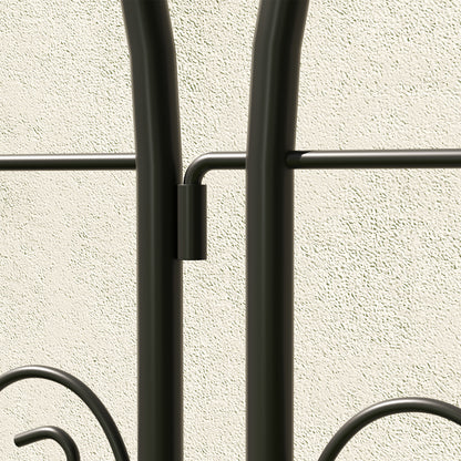 Outsunny Set of 2 Garden Trellis, Metal Fence Panels for Climbing Outdoor Plants, Flowers, 180 x 50cm