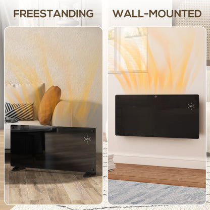 HOMCOM 2000W 5-35℃ Smart Control Heater - Black