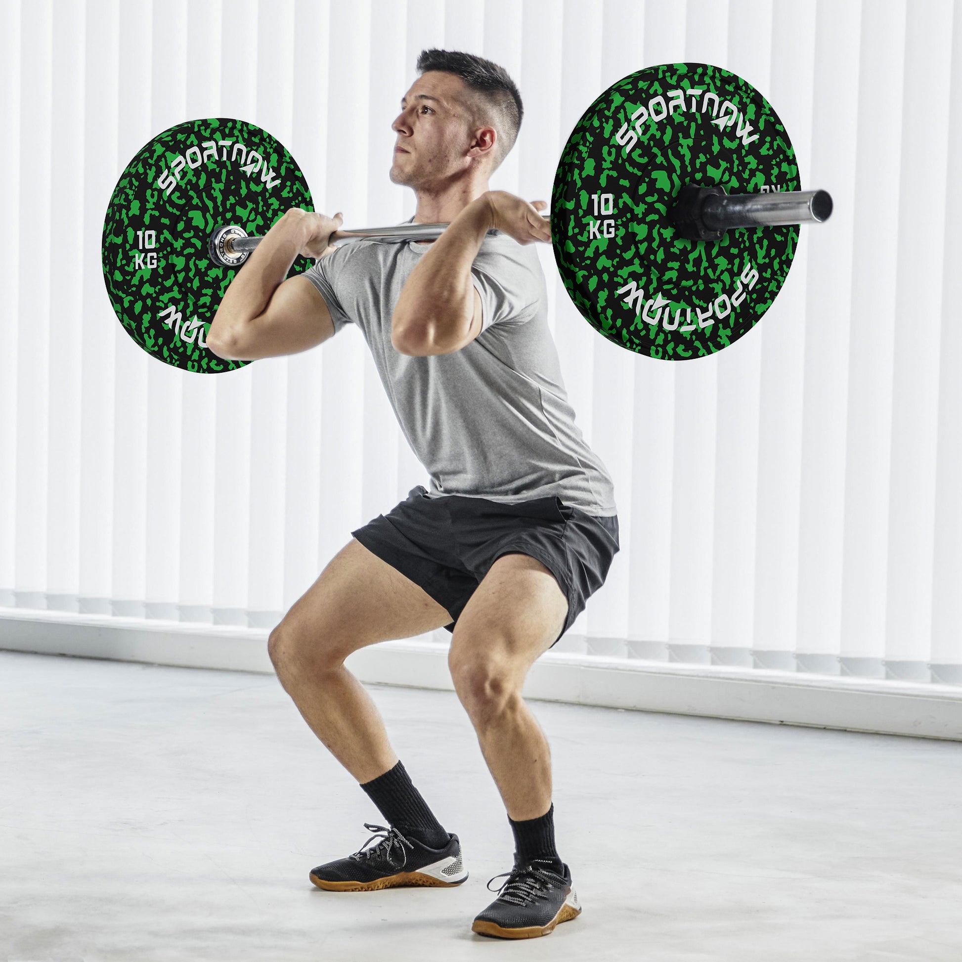 SPORTNOW Olympic Weight Plates with 5cm Holes, for Weight Lifting, 2 x 10kg--ChewyGames-ChewyGames