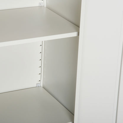 Vinsetto Lockable Filing Cabinet Tall Adjustable Shelf Large Office Storage for Office Use, White
