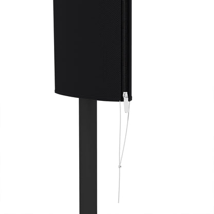 Outsunny Garden Parasol Cover, Outdoor Patio Umbrella Protector Weatherproof Garden Patio with Rod, Zipper for 2-4.6m Parasol, Φ60 x 160cm, Black