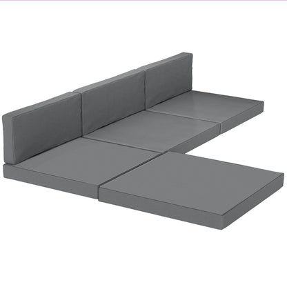 Outsunny 7-Piece Patio Furniture Cushions, Outdoor Loveseat Cushion with Removable Covers for Rattan Furniture, 60x60 cm, Dark Grey