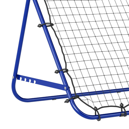 HOMCOM Adjustable Rebounder Net Kickback Target Goal for Teens Adults Training, Blue