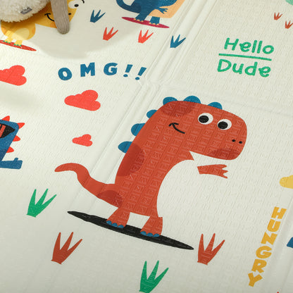 AIYAPLAY Baby Play Mat, Double Sideded Foldable Kids Crawling Mat, Reversible & Waterproof, Dinosaur--ChewyGames-ChewyGames