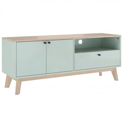 HOMCOM TV Stand Cabinet for Television up to 36 Inch, Modern TV Unit with 2 Doors, Entertainment Center with Adjustable Shelf