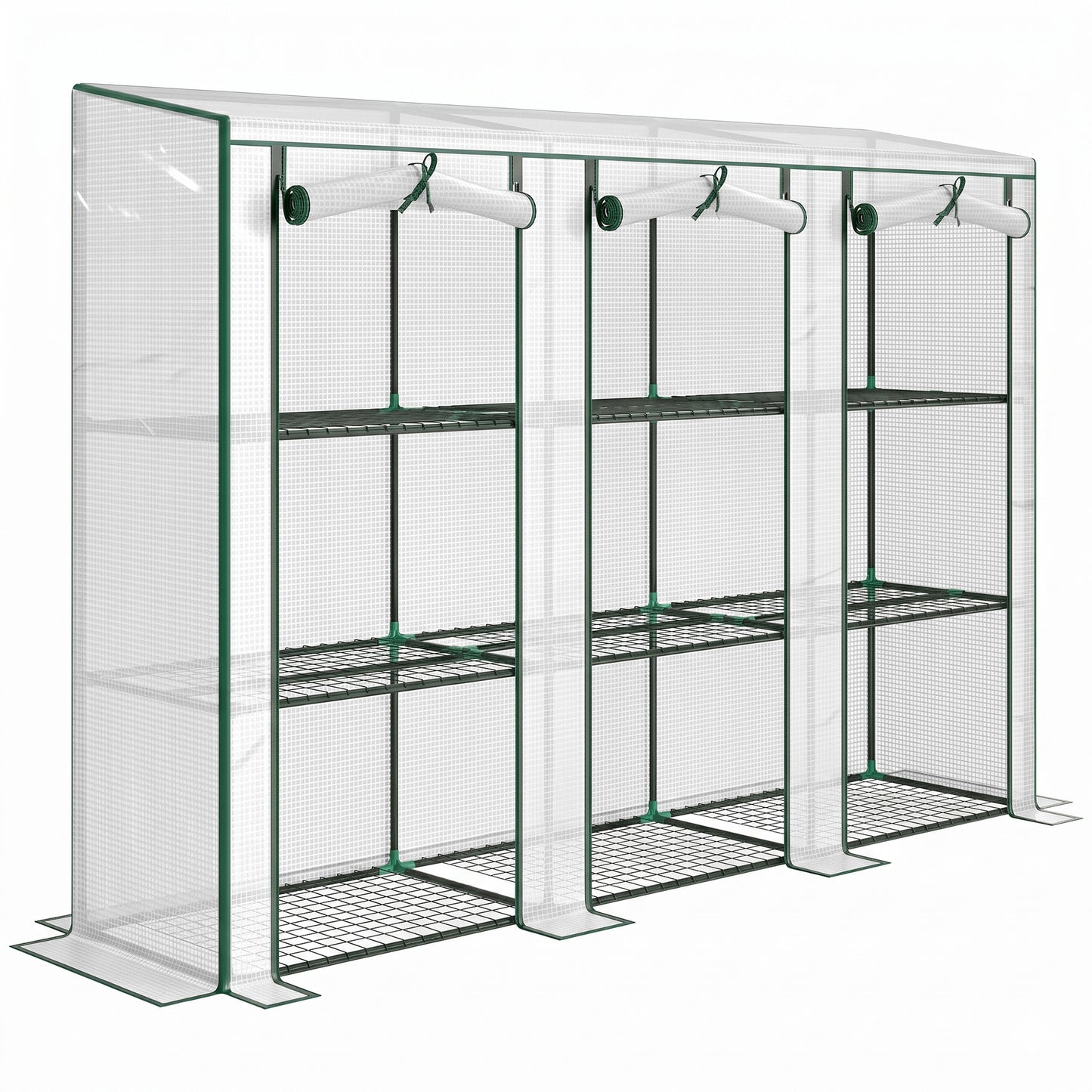 Outsunny 46 x 215cm Nine-Shelf Greenhouse