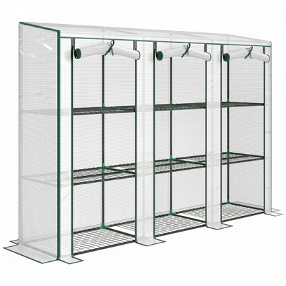 Outsunny 46 x 215cm Nine-Shelf Greenhouse