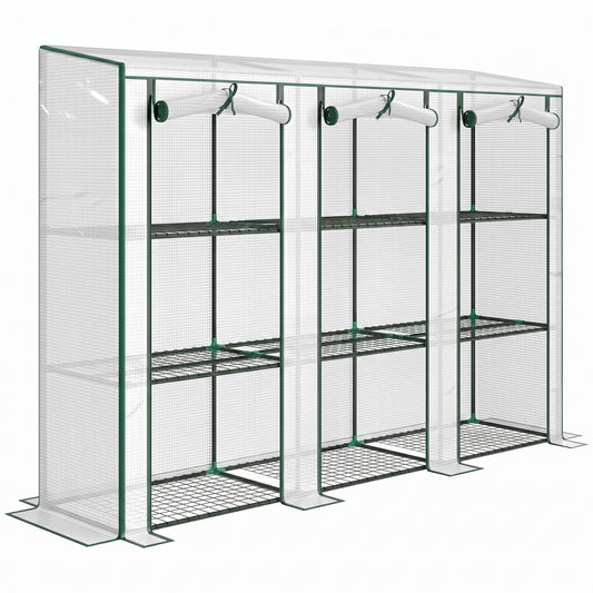 Outsunny 46 x 215cm Nine-Shelf Greenhouse