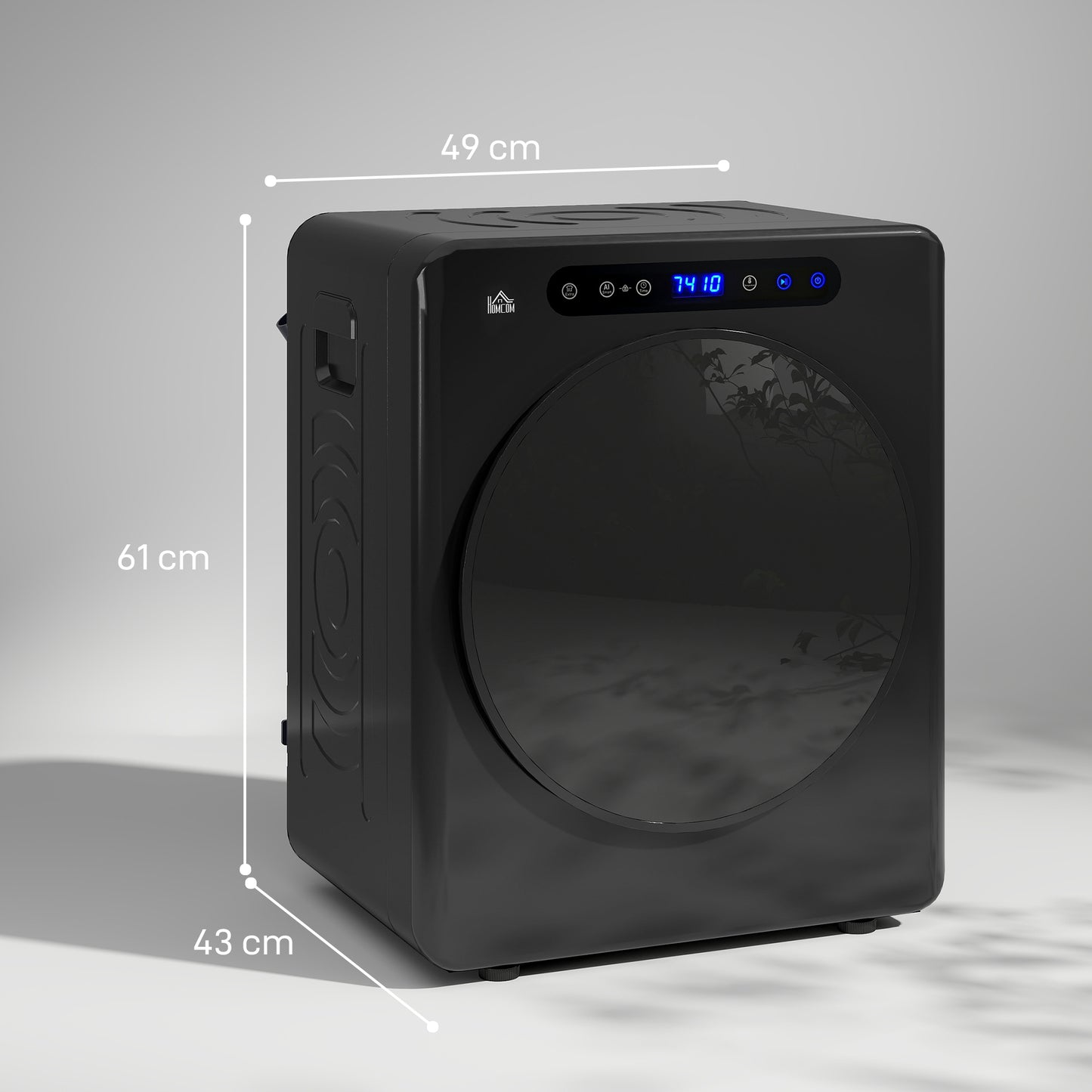 HOMCOM 4kg Compact 40-60℃  Tumble Dryer - Black