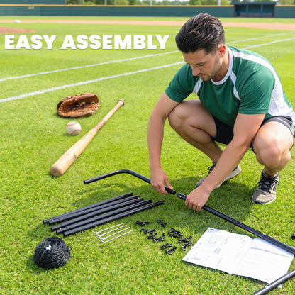 HOMCOM Baseball Rebounder Net Teens Adults Game Spot Softball Training Aid Practise Target Strike Shot Goal Play