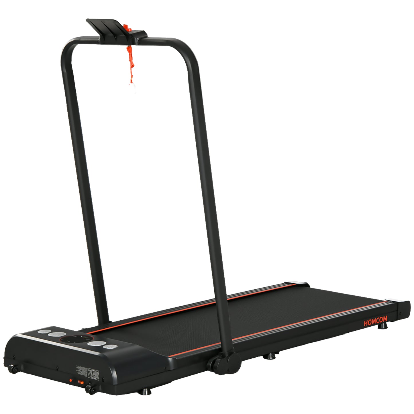 HOMCOM Foldable Walking Treadmill, with LED Display and Wheels, for Home, Office, Gym, Red--ChewyGames-ChewyGames