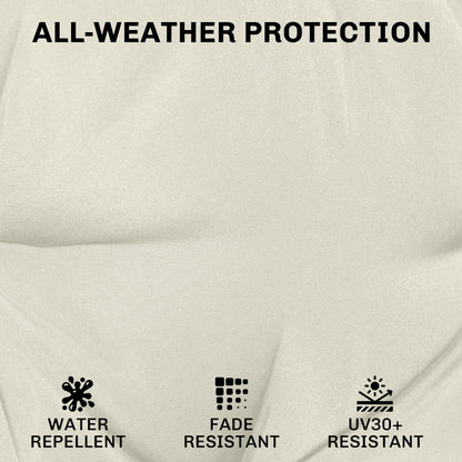 Outsunny Outdoor Chair Seat Cushions Set of 2, Garden Chair Cushions with 7cm Thick Foam & Ties, Cream White