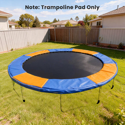 HOMCOM 8FT Trampoline Spring Cover, Plastic Trampoline Pad Replacement Safety Guard, Yellow and Blue