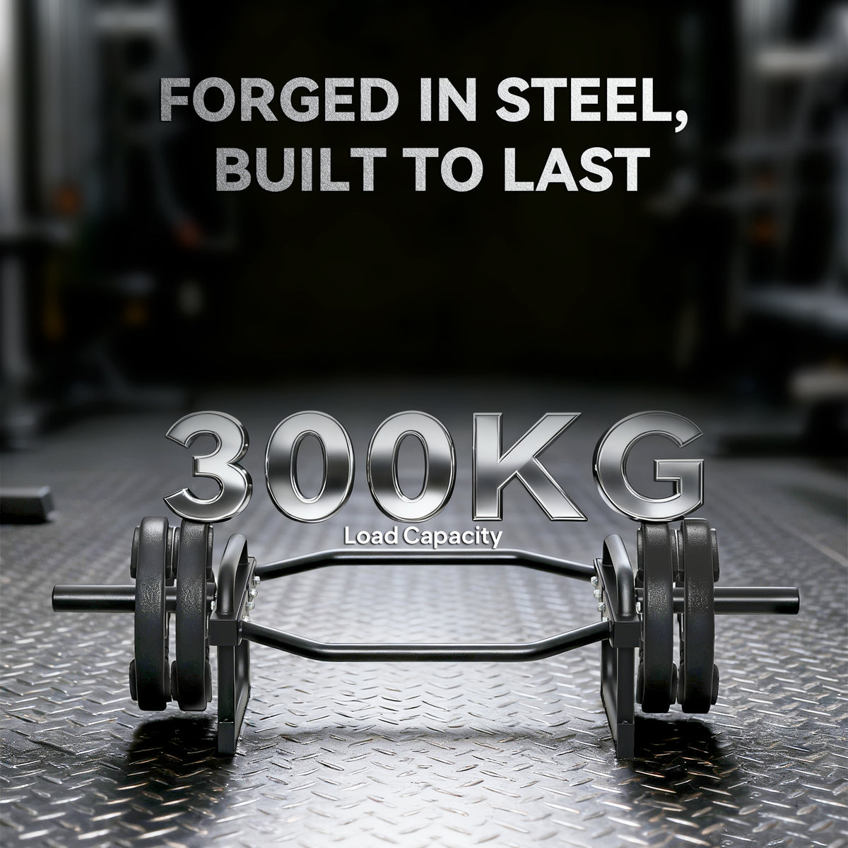 SPORTNOW Olympic Trap Bar, 2" Hex Barbell Bar with 300kg Capacity for Deadlifts, Shrugs, Squats and Farmer Walks